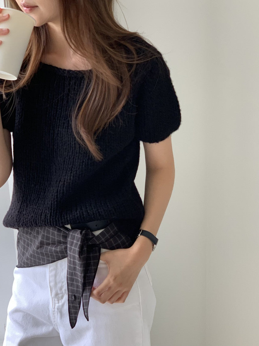 Oslo bulky wool half knit-2col