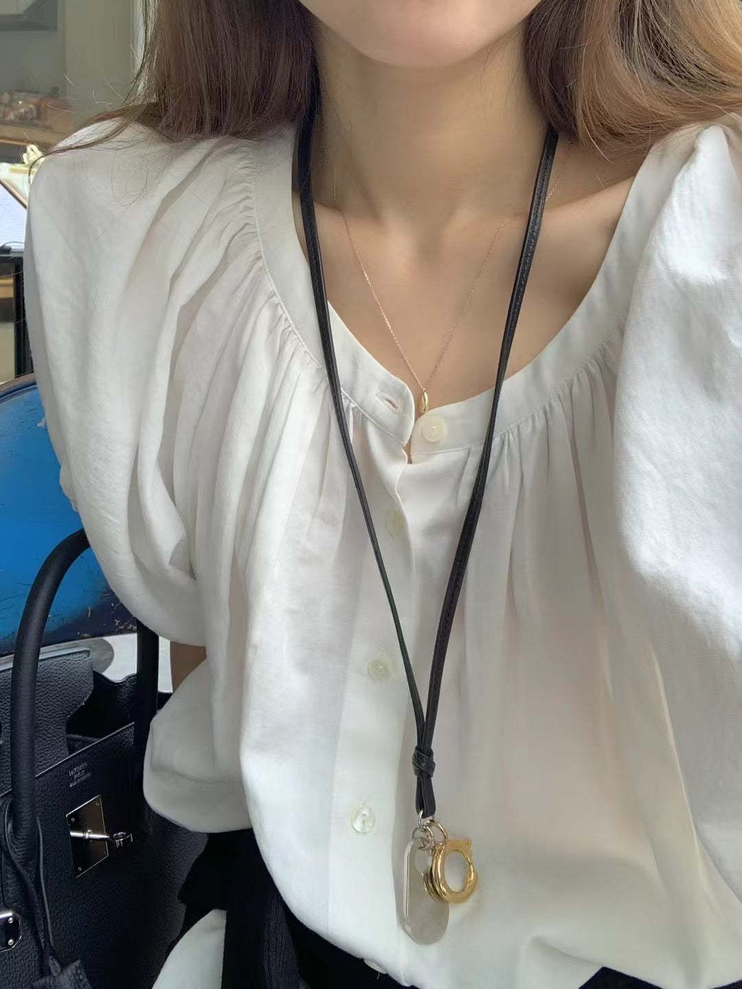 Ounce ron shirring blouse