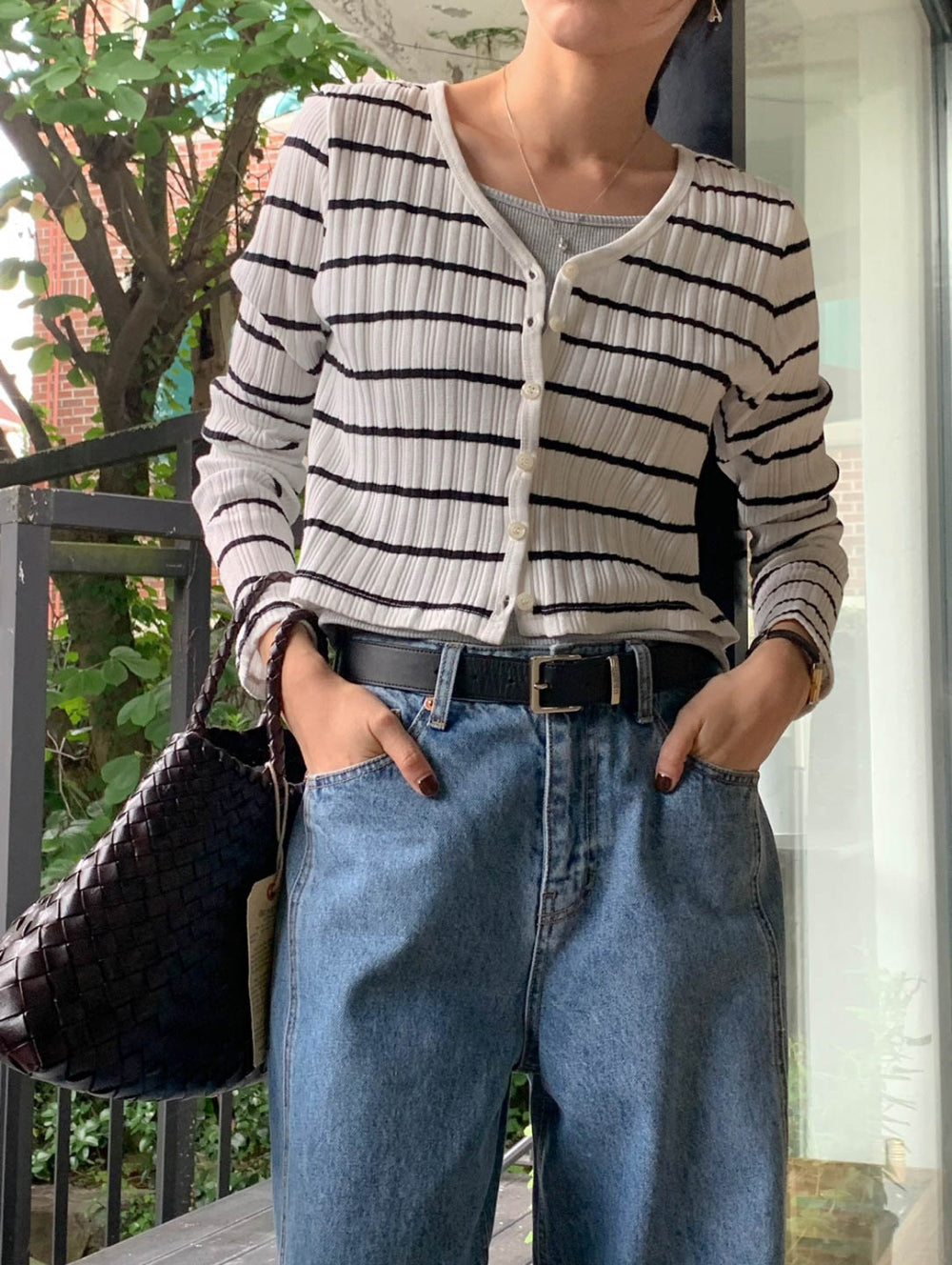 Sale navy即納 mimosa cardigan