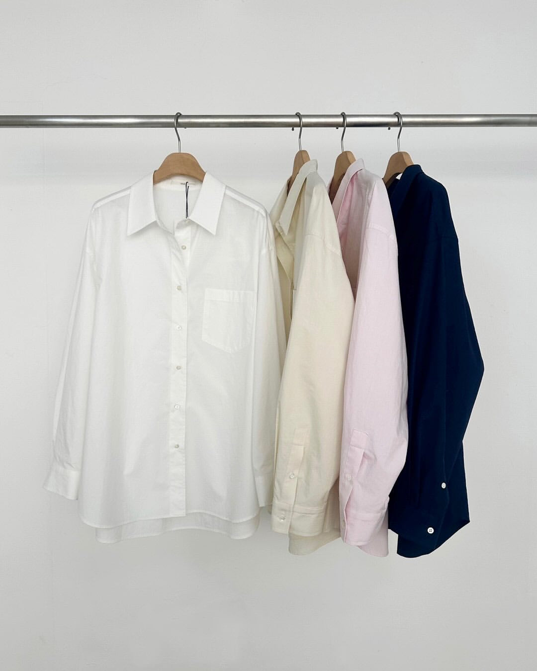 Sale stripe即納 cotton over shirt