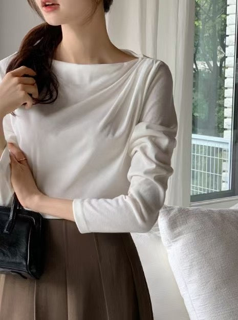 Jenny shirring T-4col