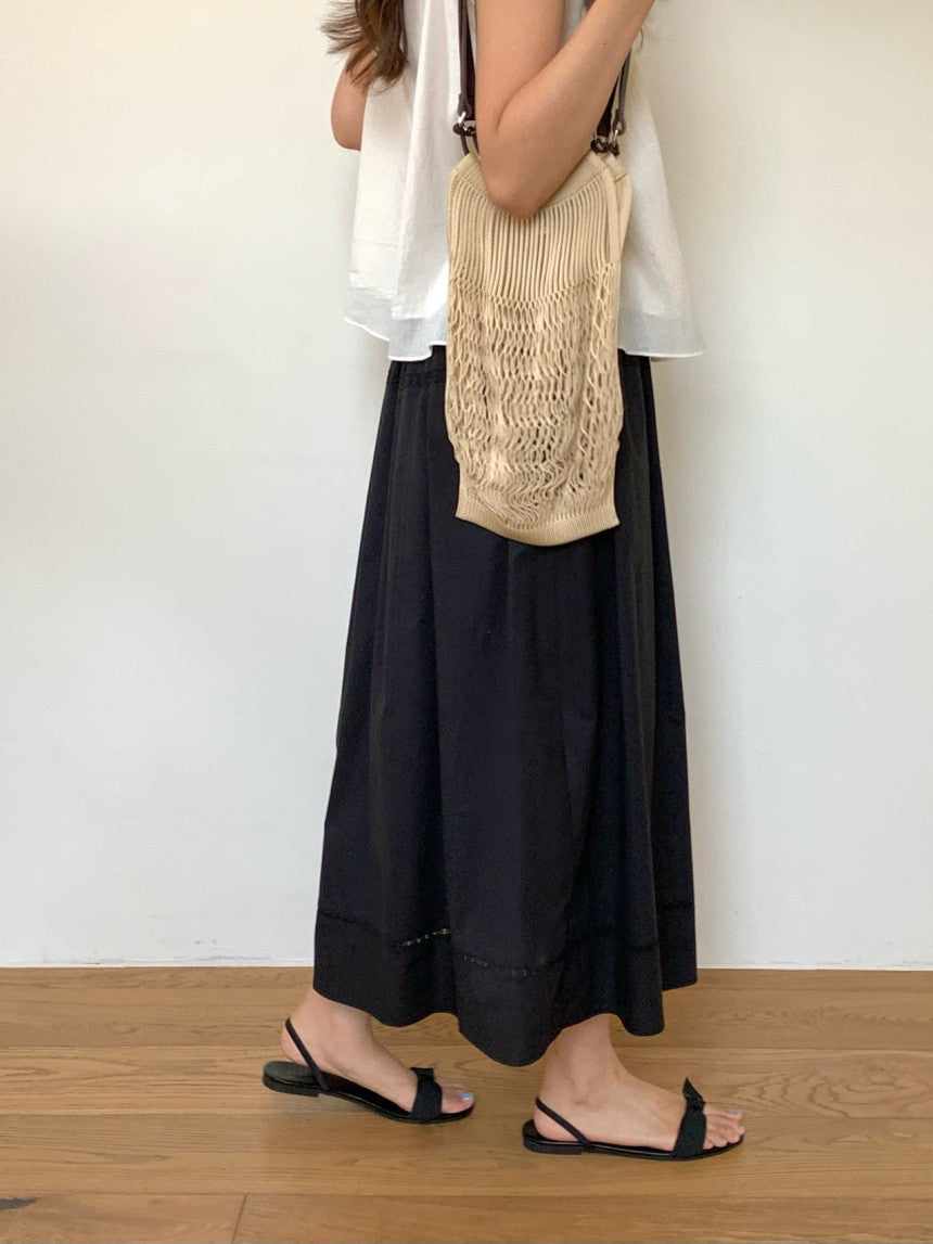 Pli lace full skirt-2col