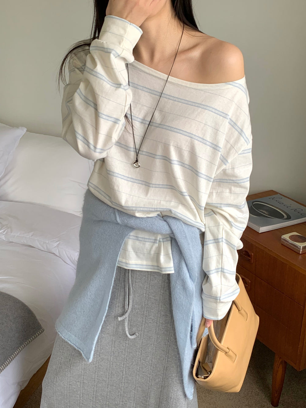 Celine off shoulder T-4col
