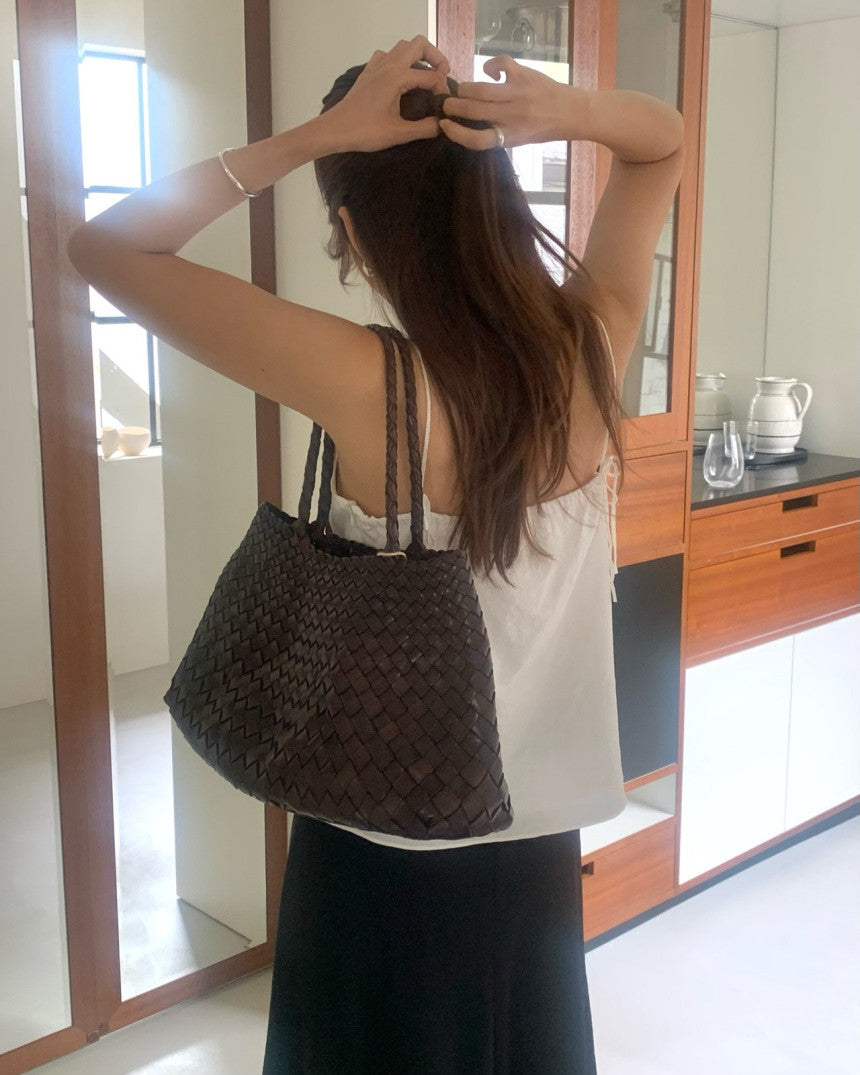 Amuse layered bustier blouse-2col