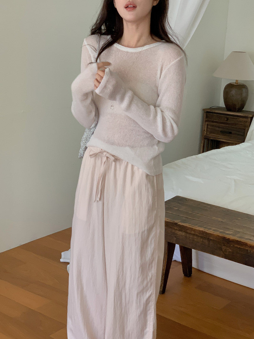 Nudy rib linen knit-4col