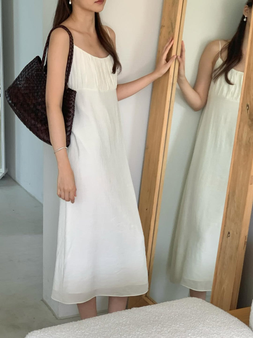 Oz shirring string onepiece-2col