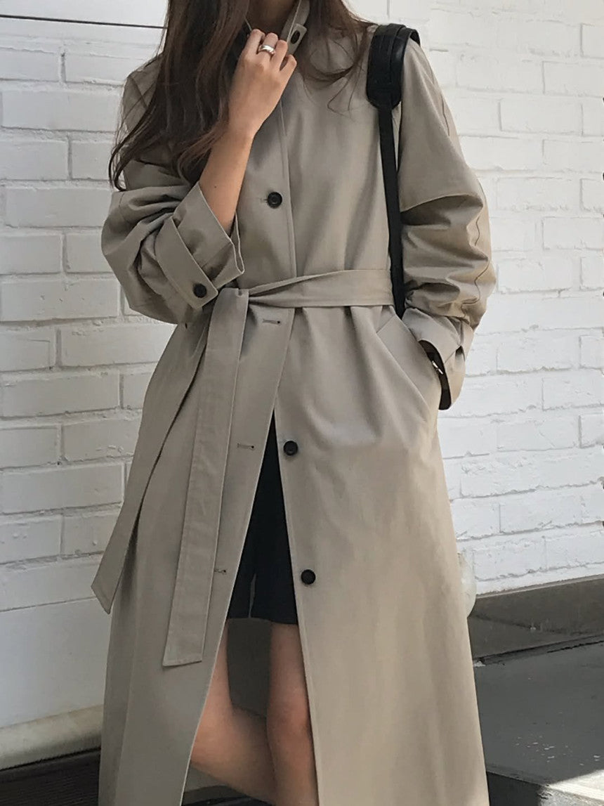 Barnnet long trench coat-2col