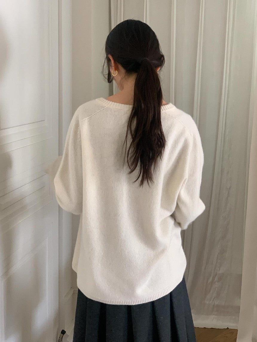 Cashmere airy knit-5col