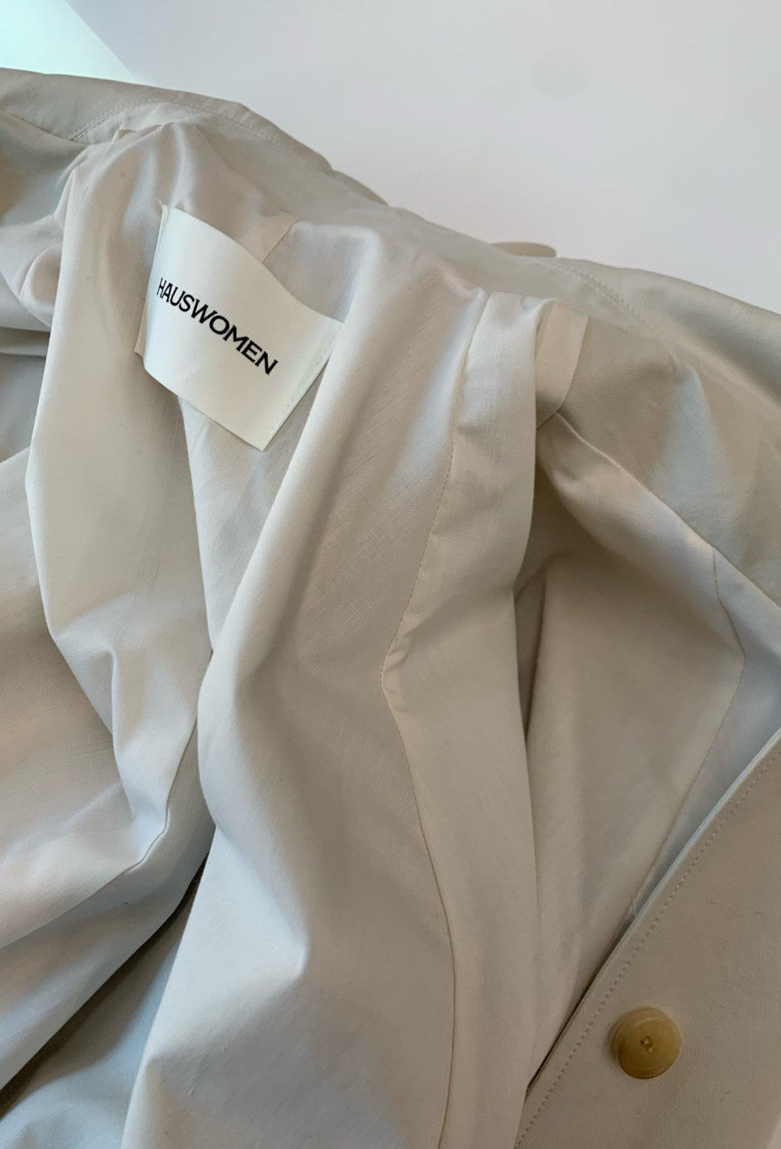 ivory即納 Haus raglan half trench coat-2col