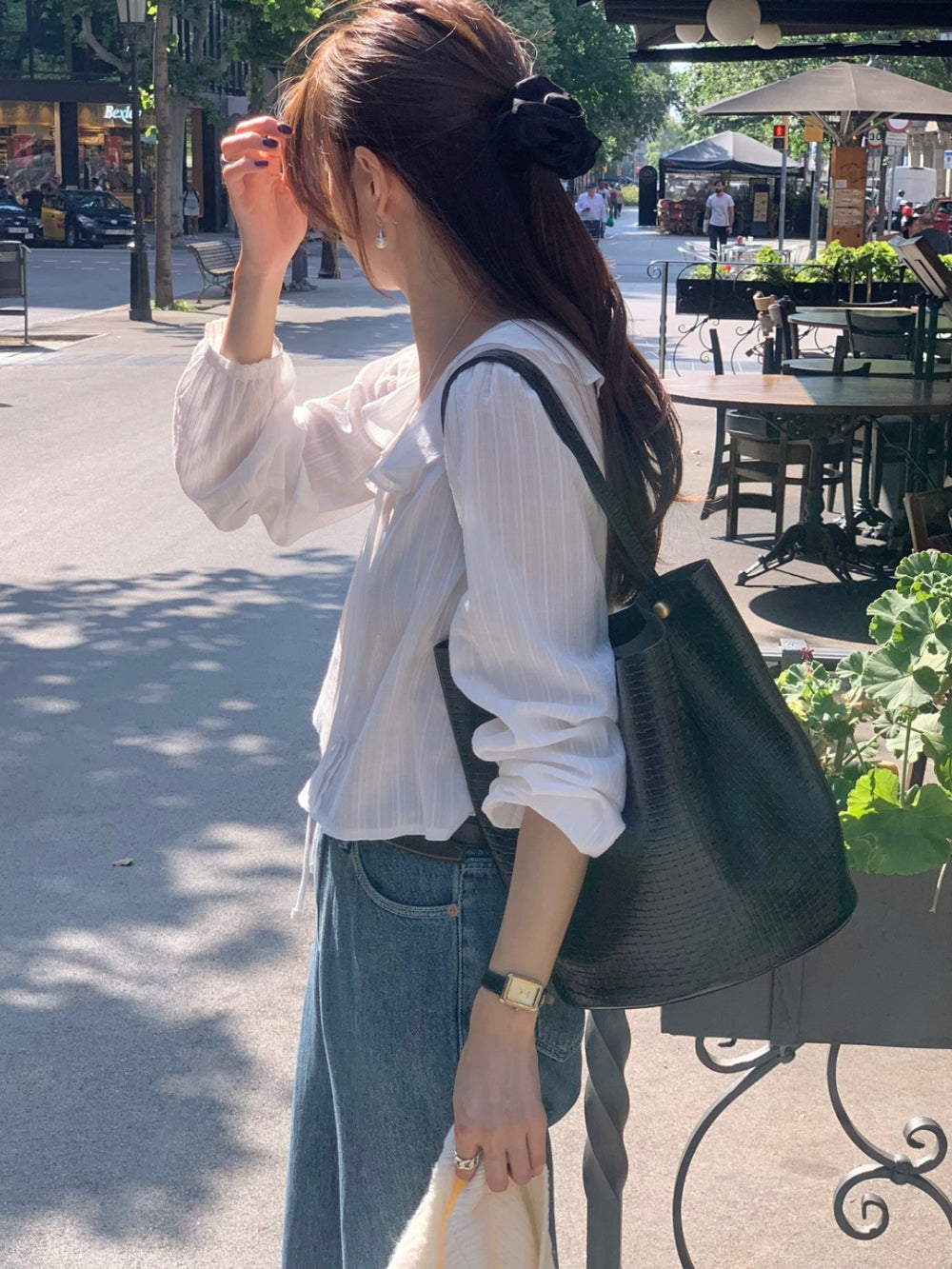 ruffle blouse-2col