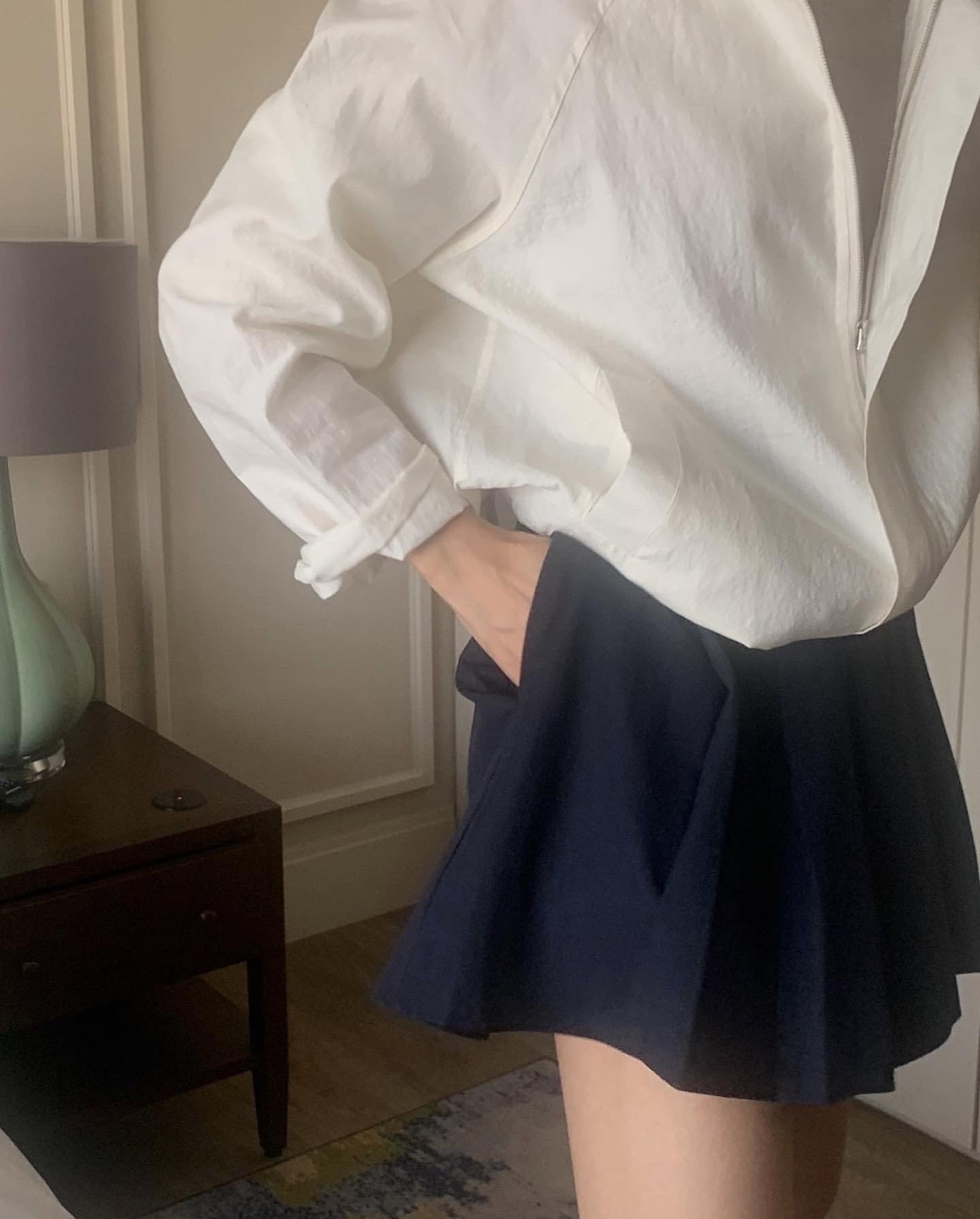ivory-s即納 Liter ari pleats skirt pants