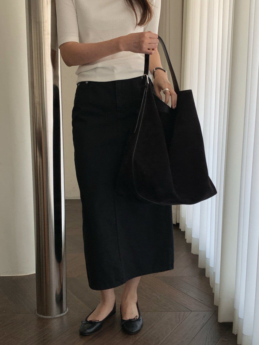 Bully cone dying denim skirt