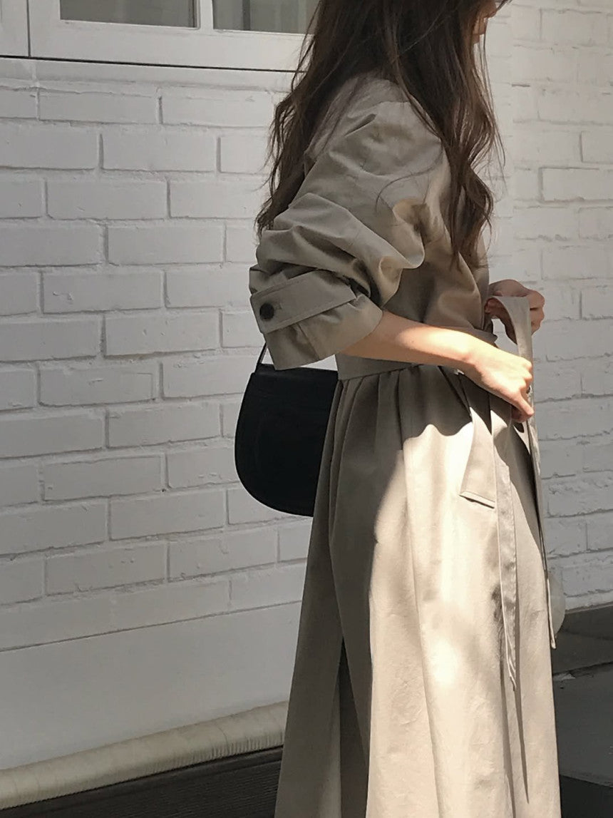 Barnnet long trench coat-2col