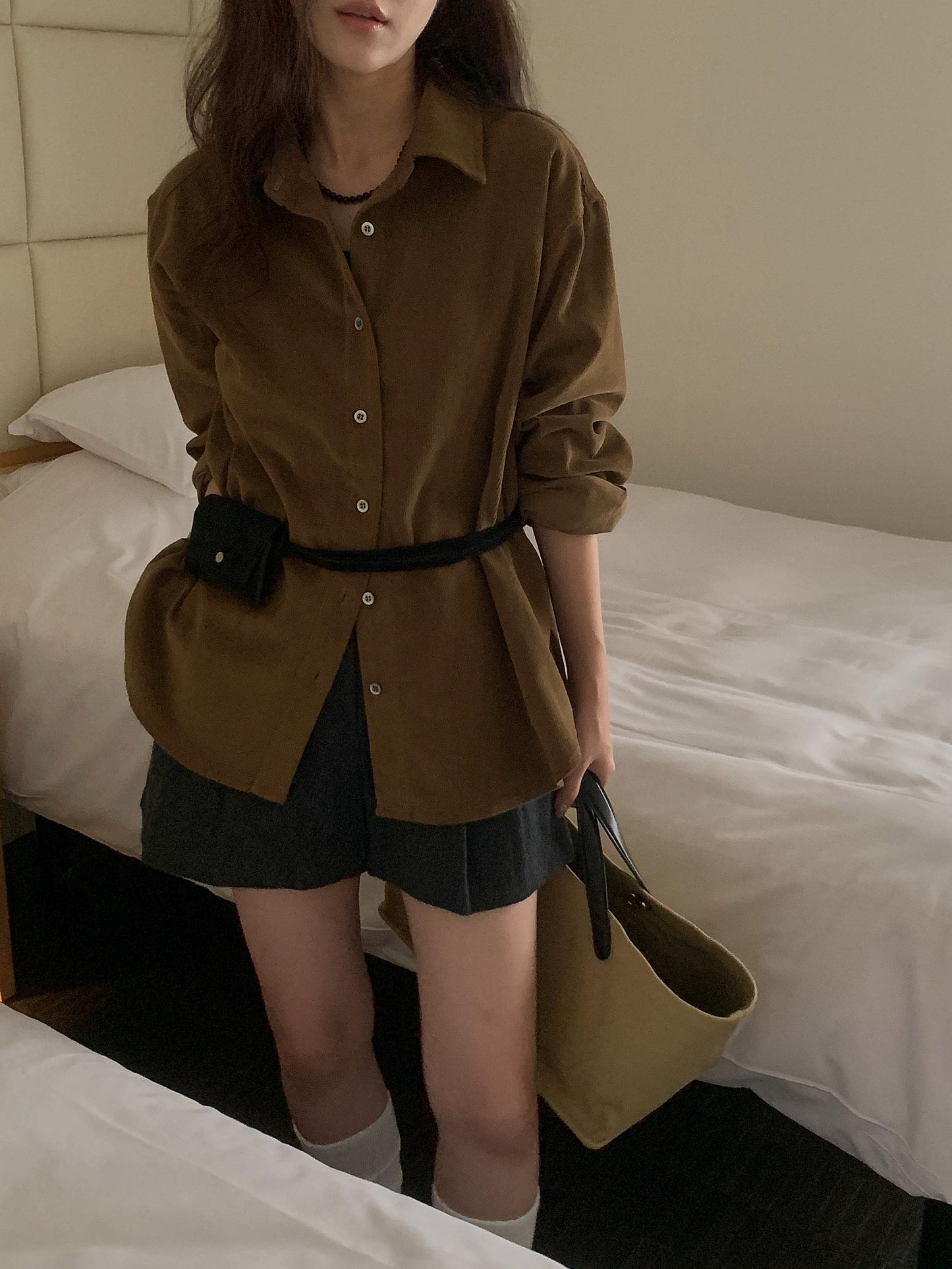 Jockey corduroy shirt-2col