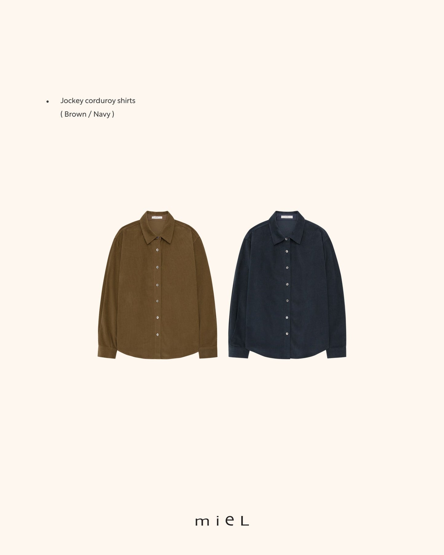 Jockey corduroy shirt-2col