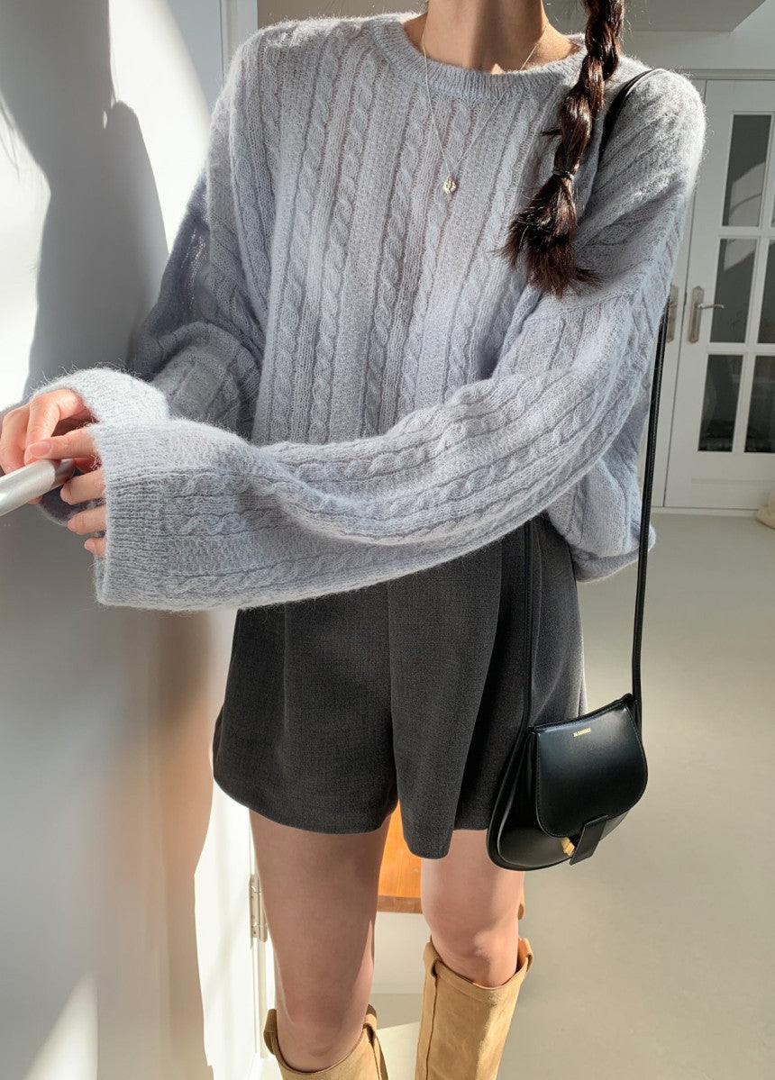 Flare half pants-2col