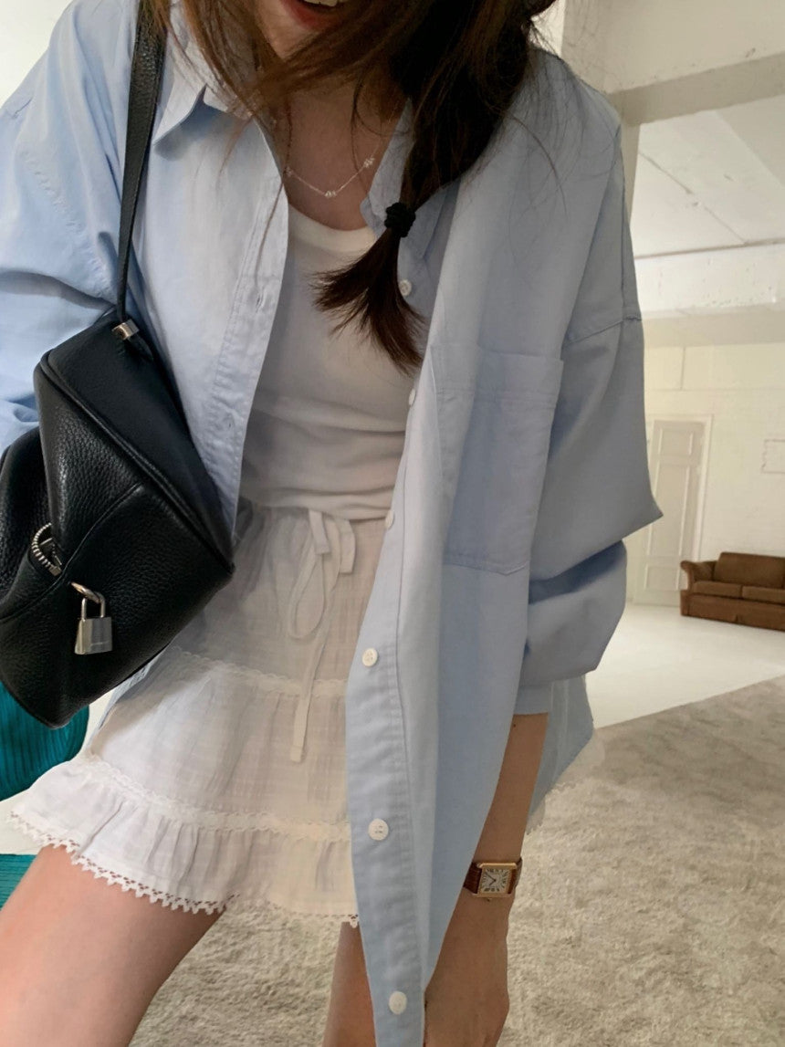 Washing collar shirt-4col