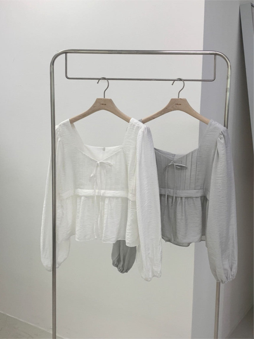 Merry pintuck blouse-2col