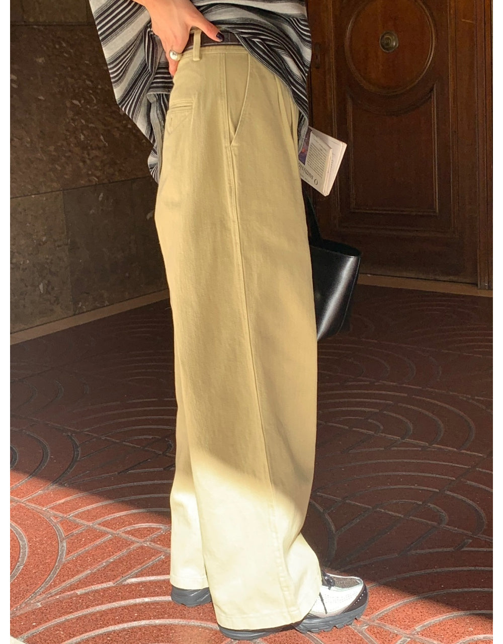 Point cotton pants-2col