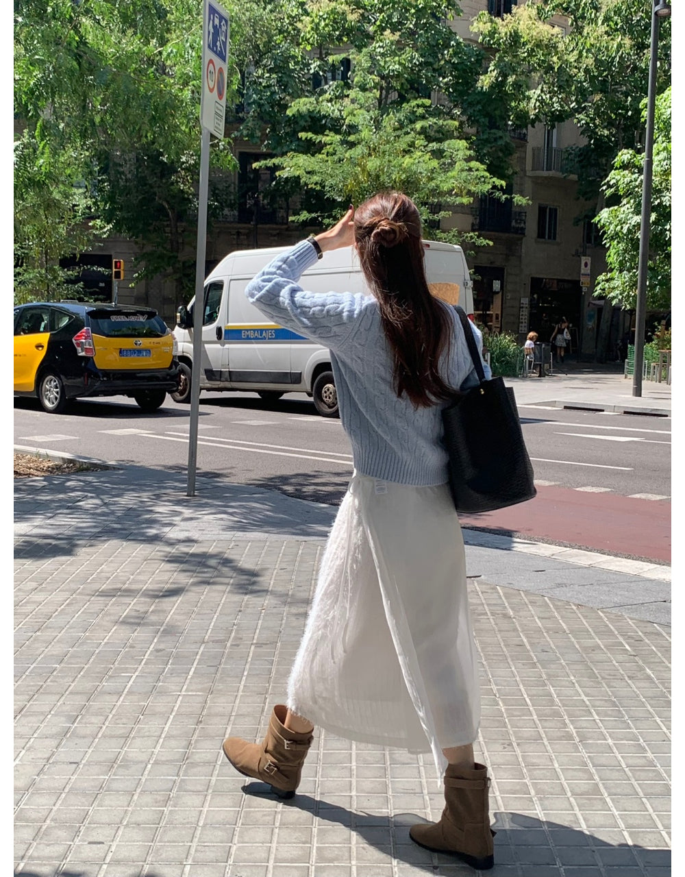 ivory-s即納 Breed layered skirt-2col