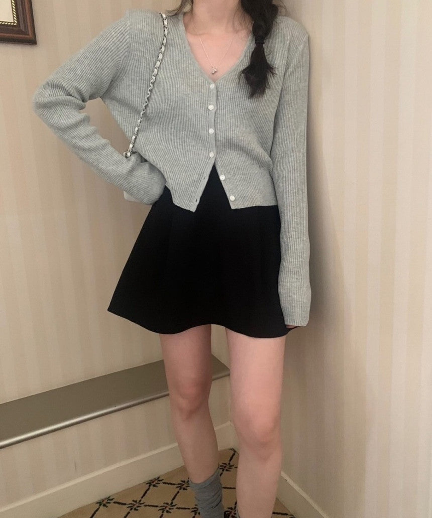 Fw Pebble rib cardigan-5col