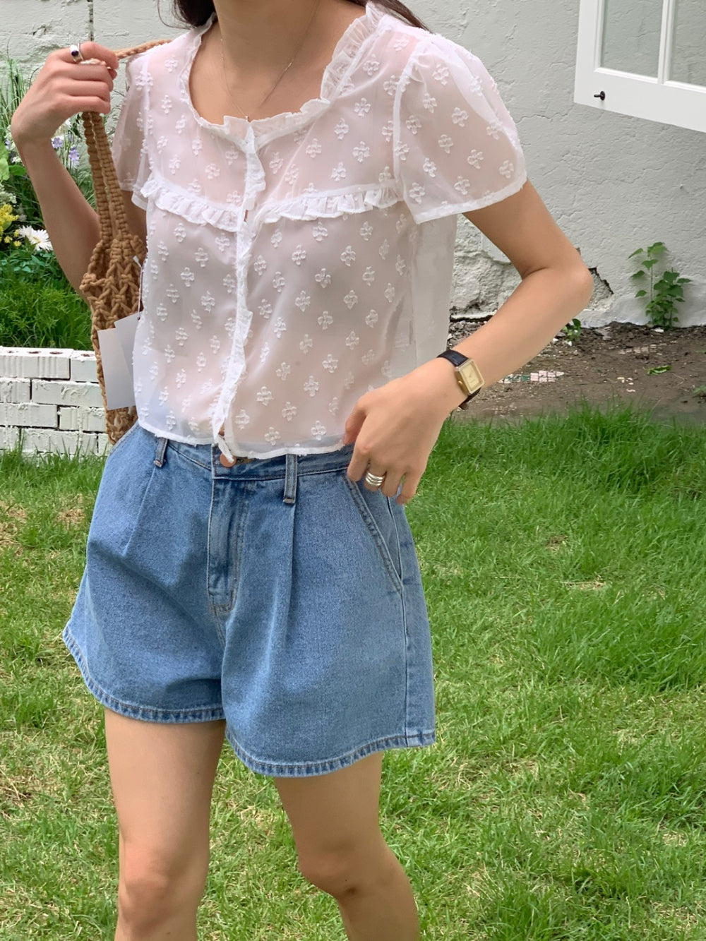ruffle blouse-2col