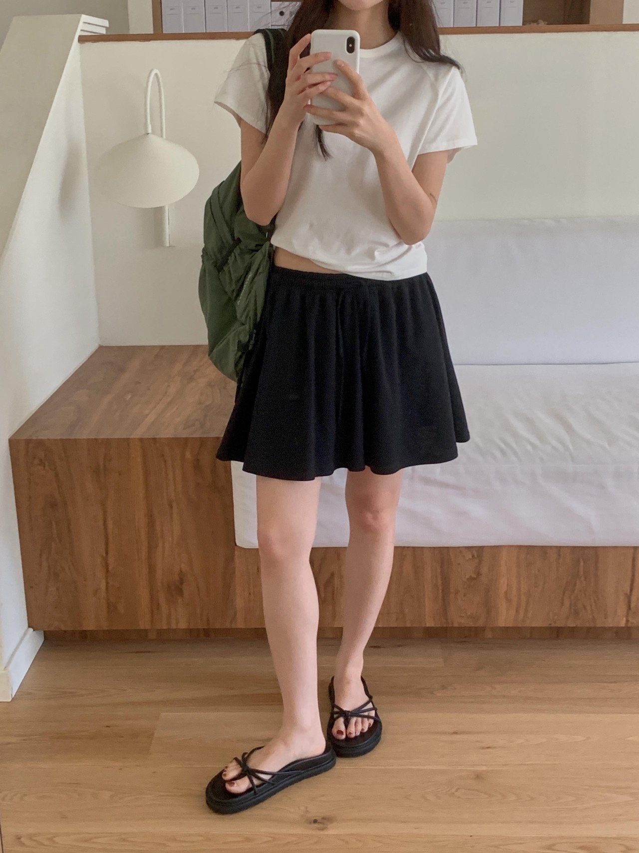 Rush skirt half pants-3col