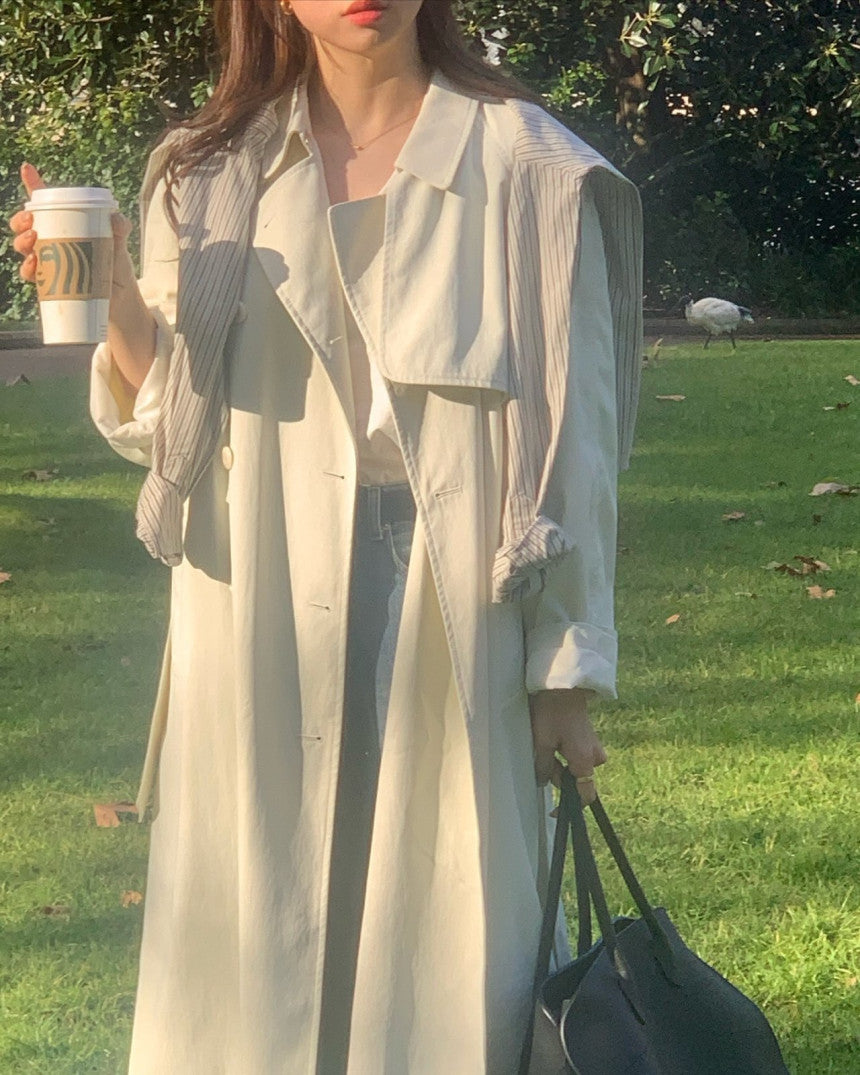 Hyde long trench coat-2col
