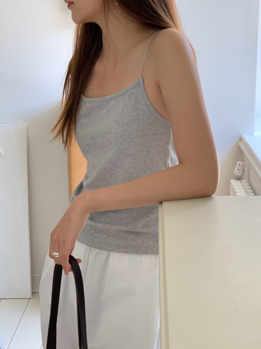 Boucle string sleeveless-4col