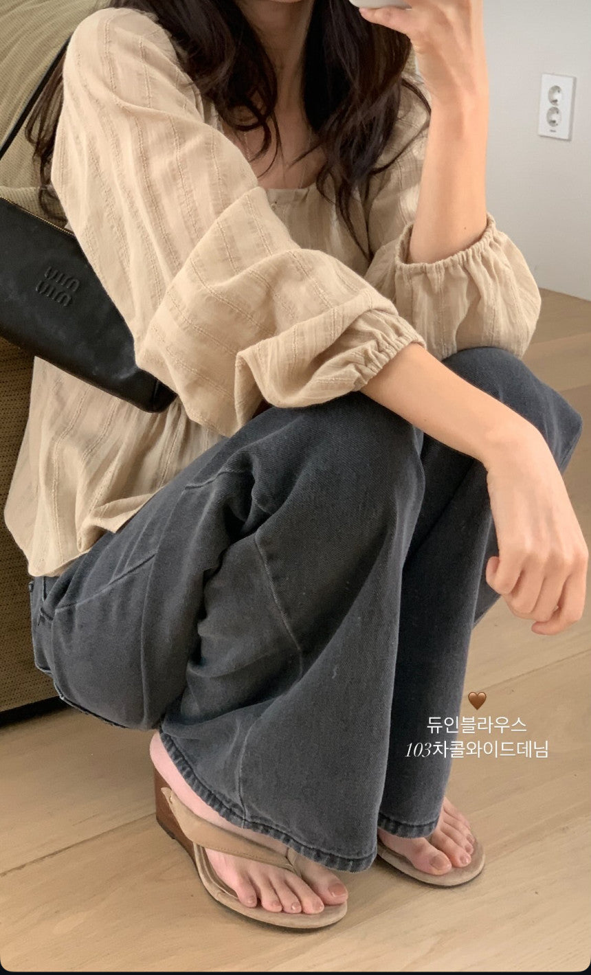 charcoal wide denim