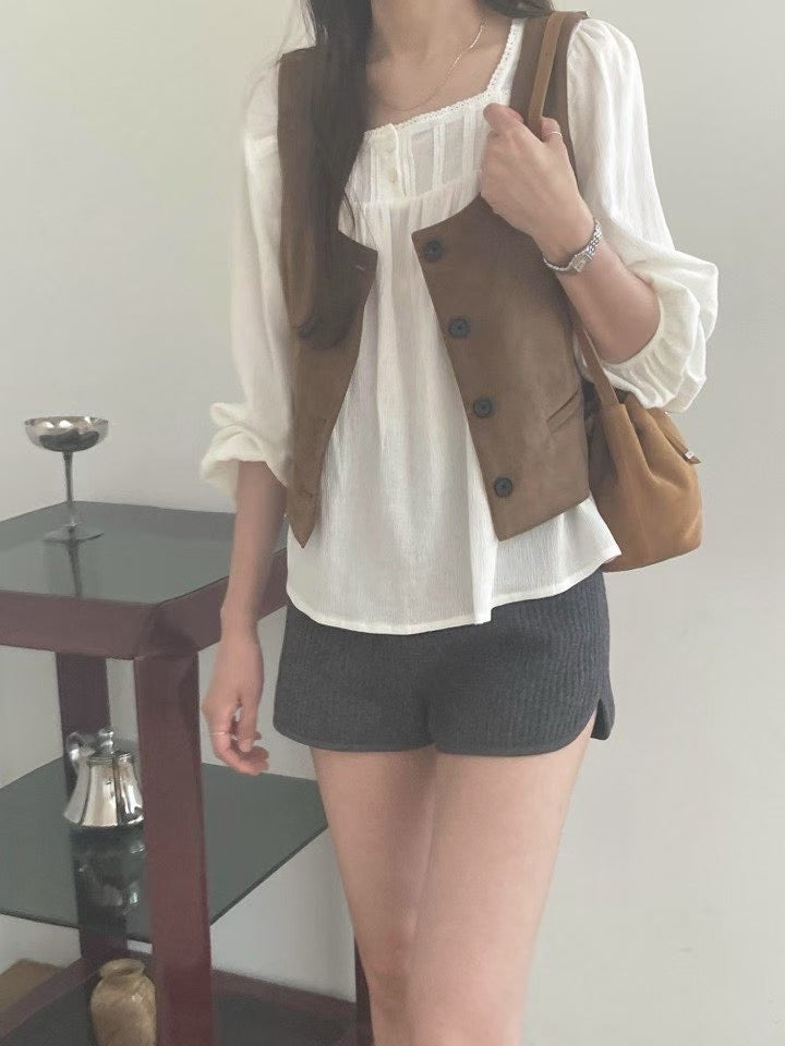 Westin suede vest-2col
