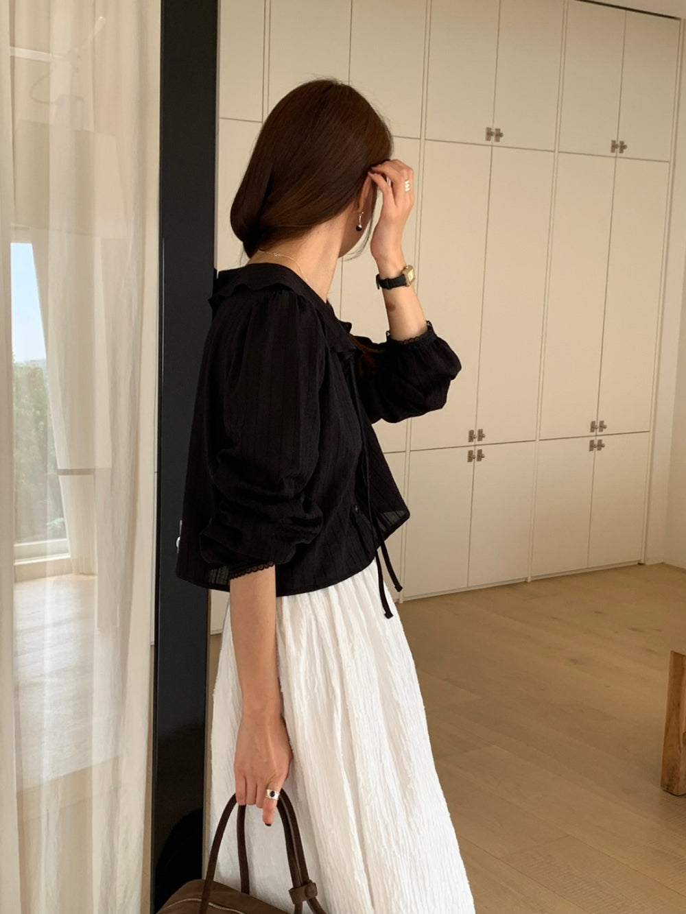 ruffle blouse-2col