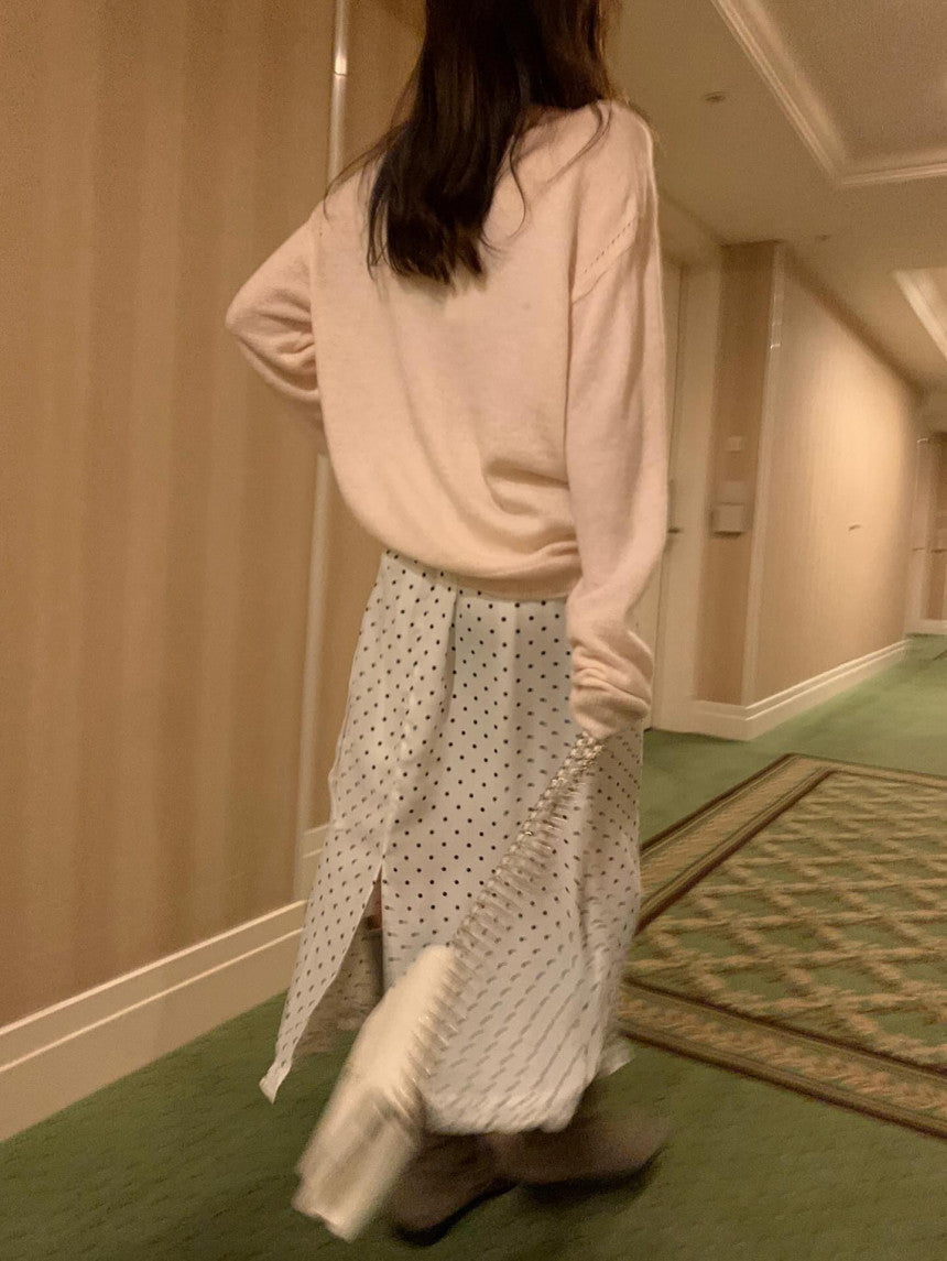 Dot banding skirt-2col