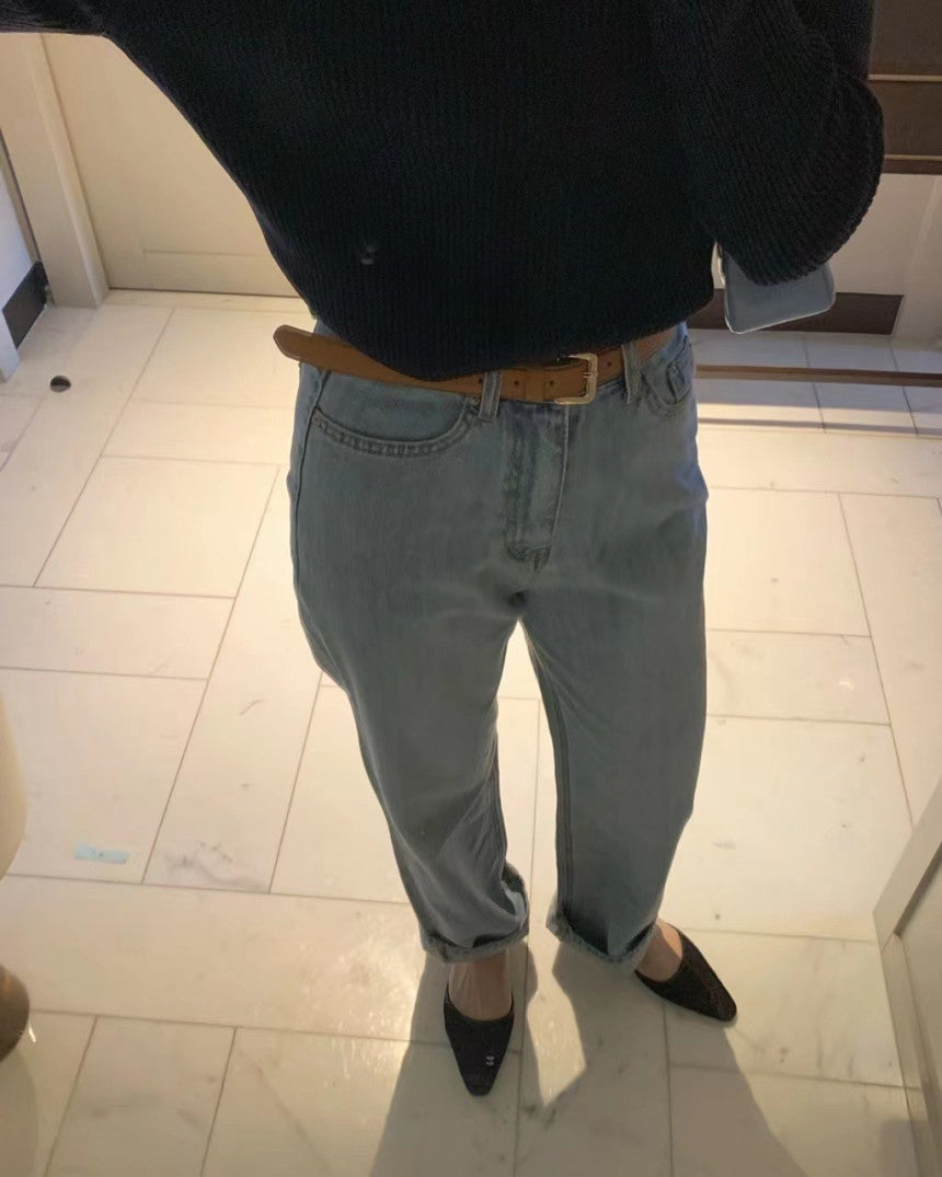 Sale s-即納 basic wide jeans