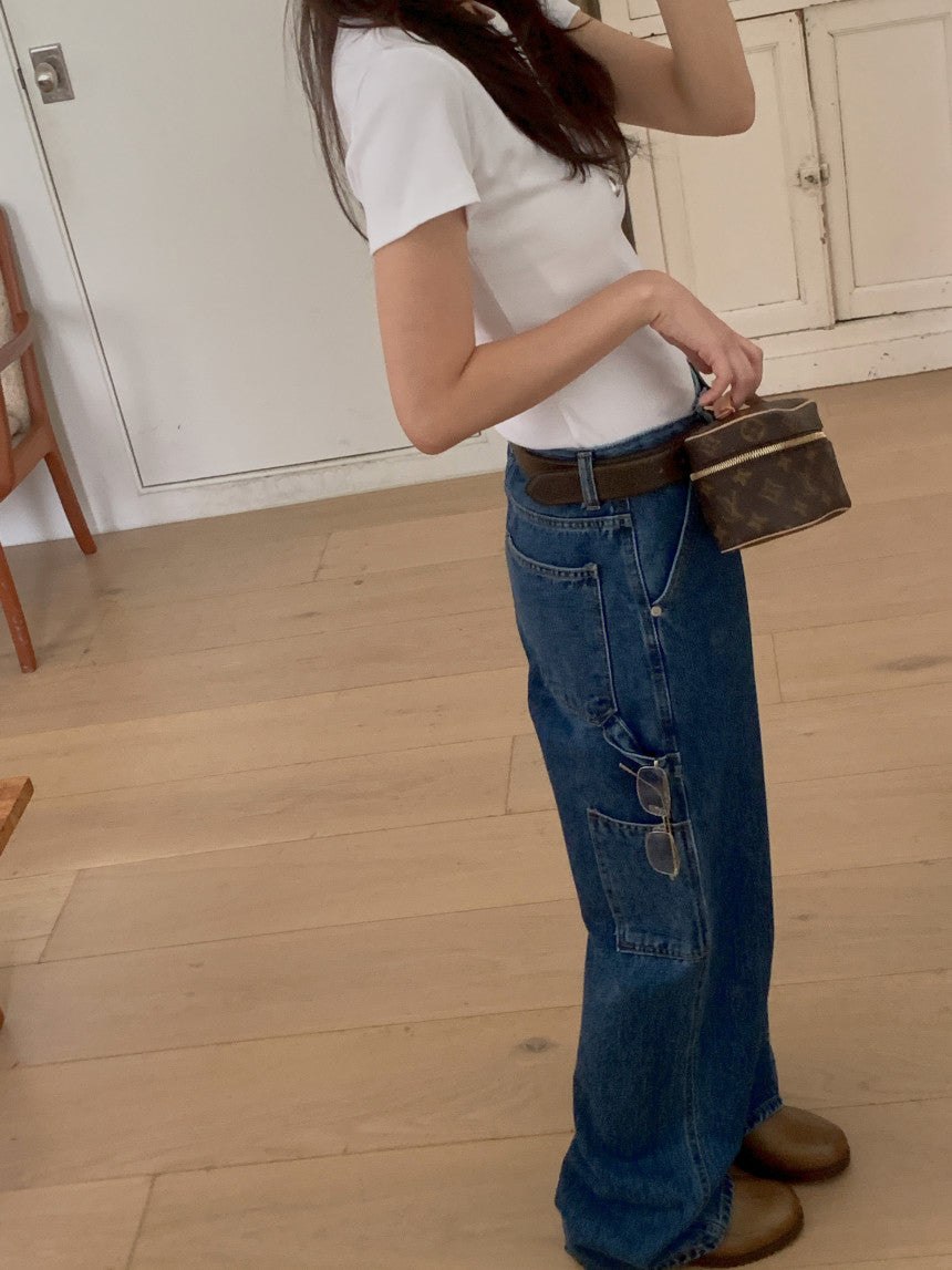 113 Carpenter denim ショート丈あり
