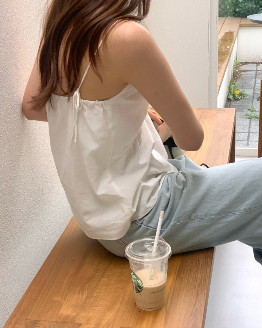 Amuse layered bustier blouse-2col