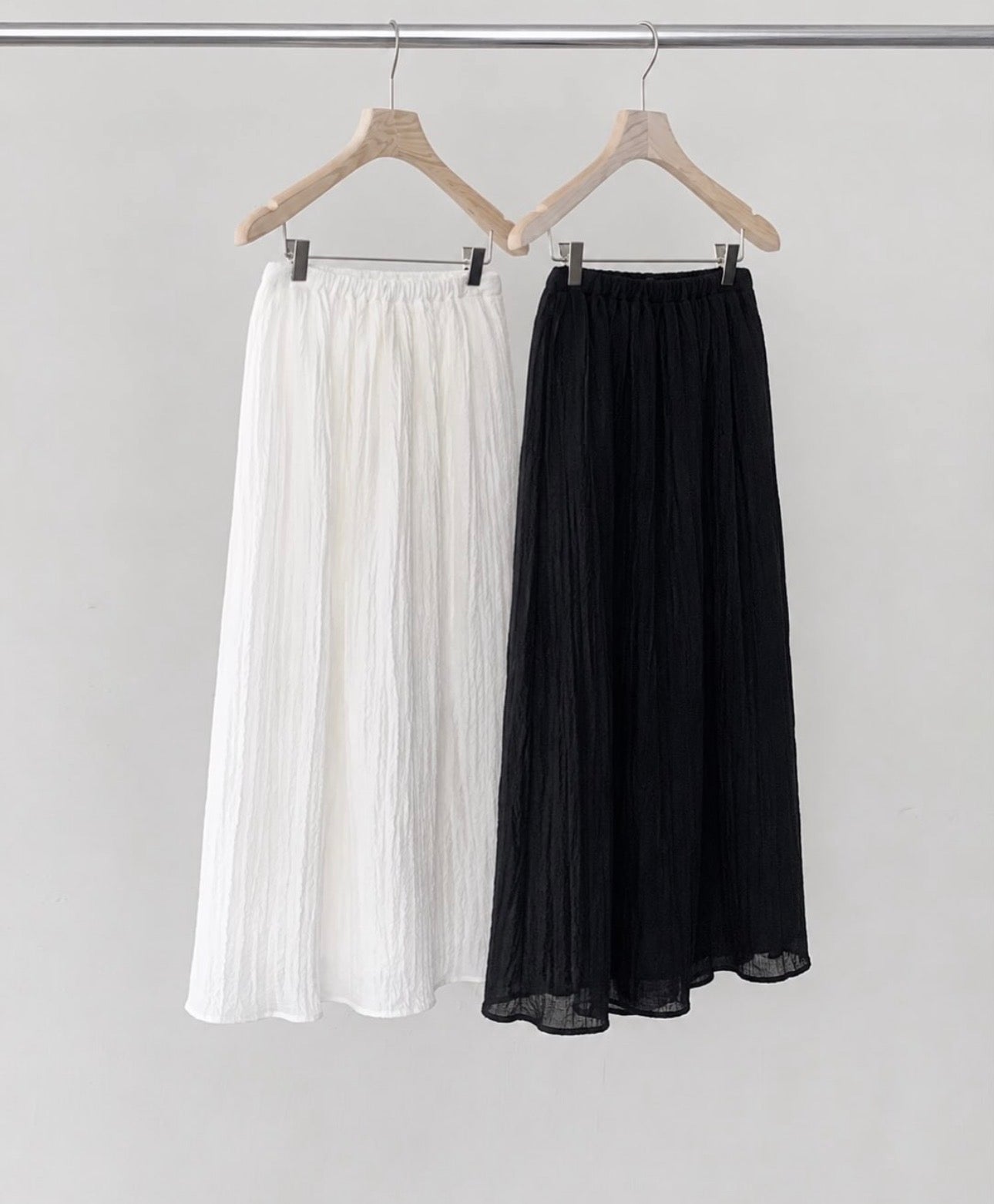 liter pomy shiny wrinkle skirt-2col