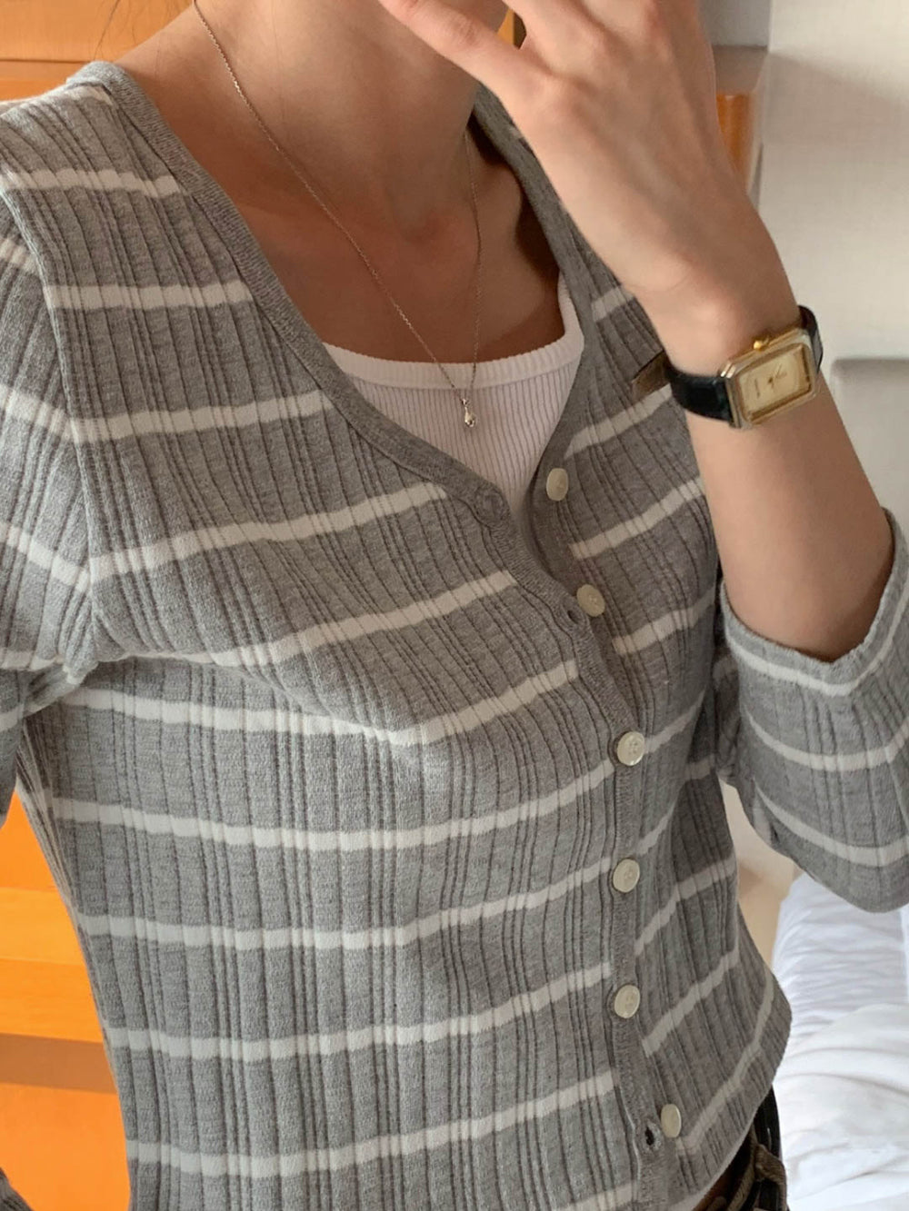 Sale navy即納 mimosa cardigan