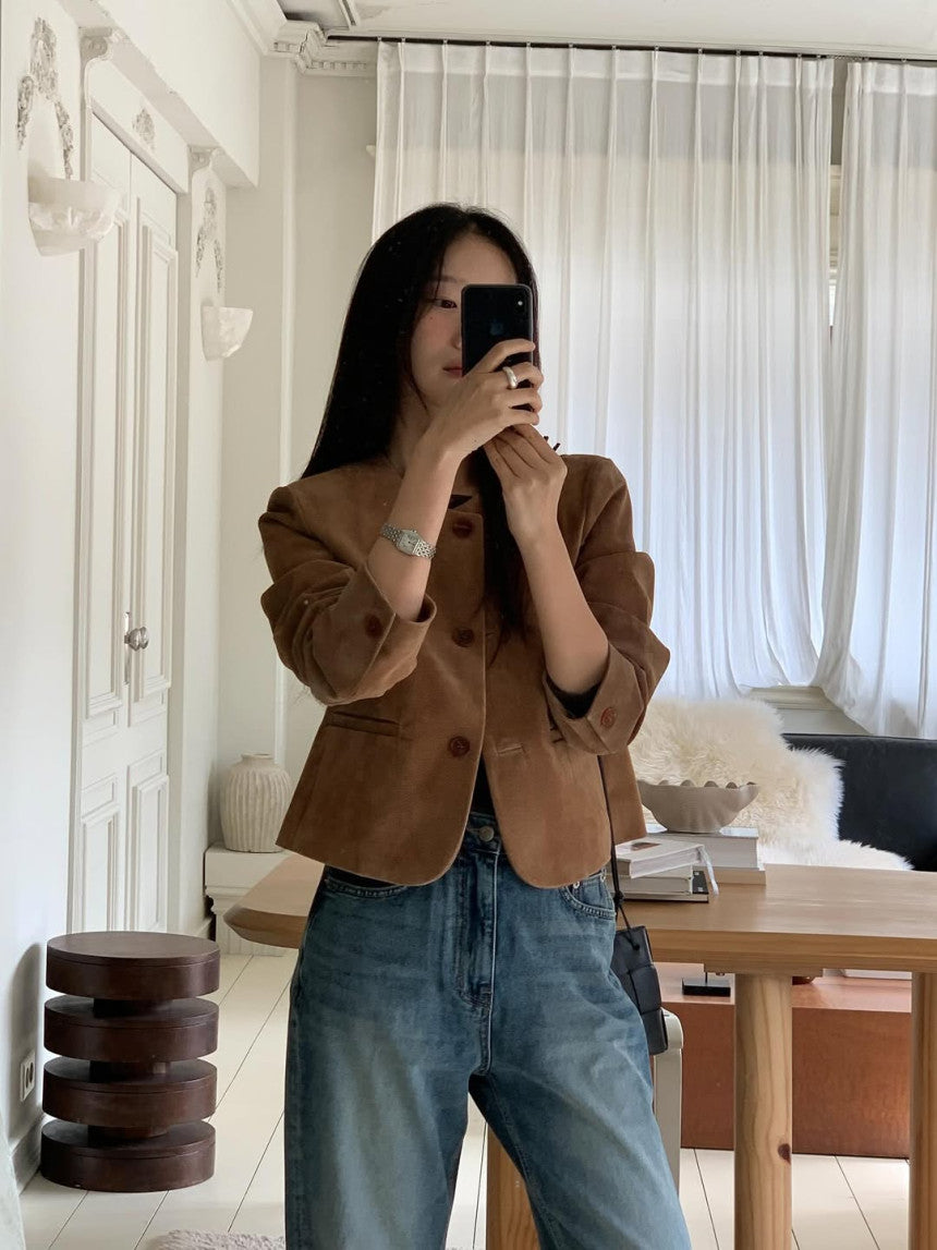 Camel tone suede jacket