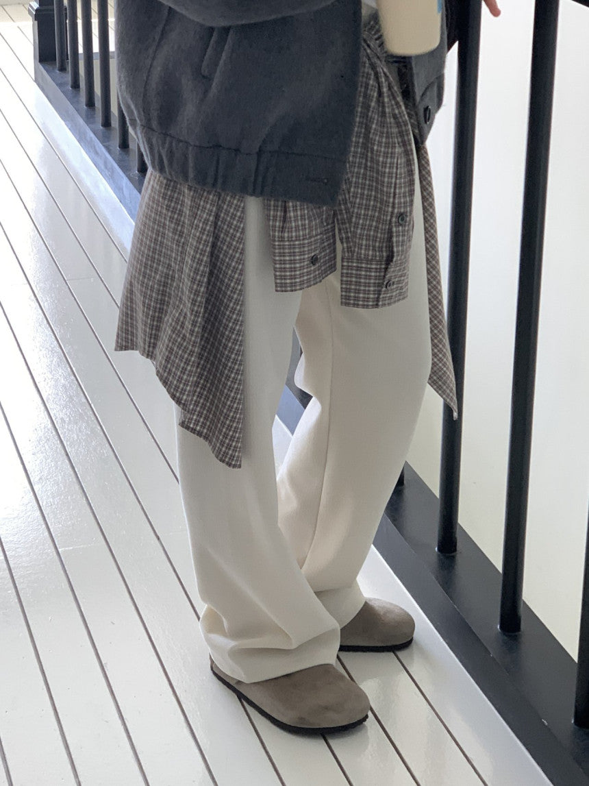 Belua corduroy banding waist pants-3col