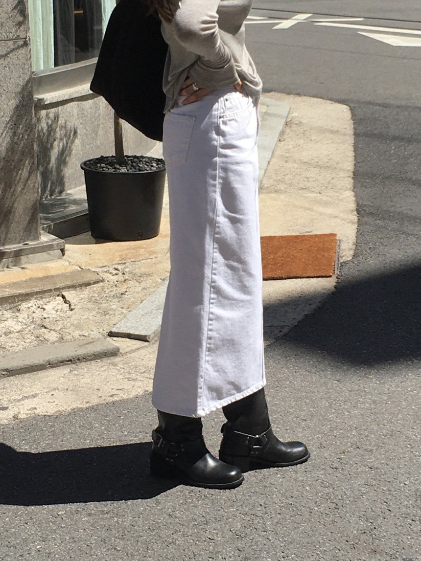 Bully cone dying denim skirt