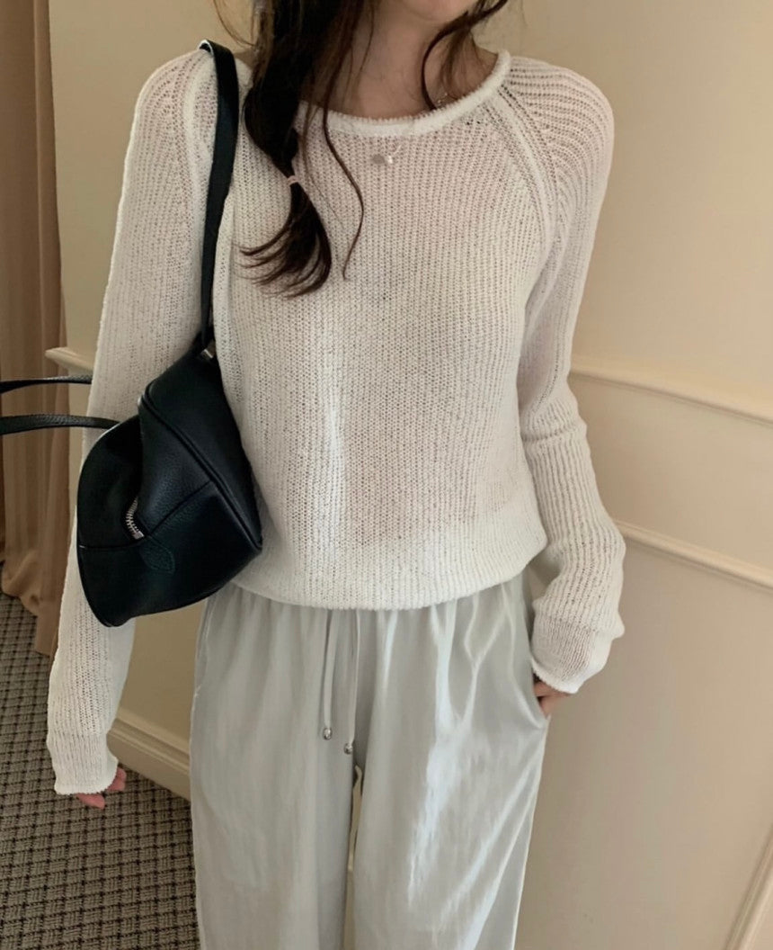 Days linen raglan knit-3col