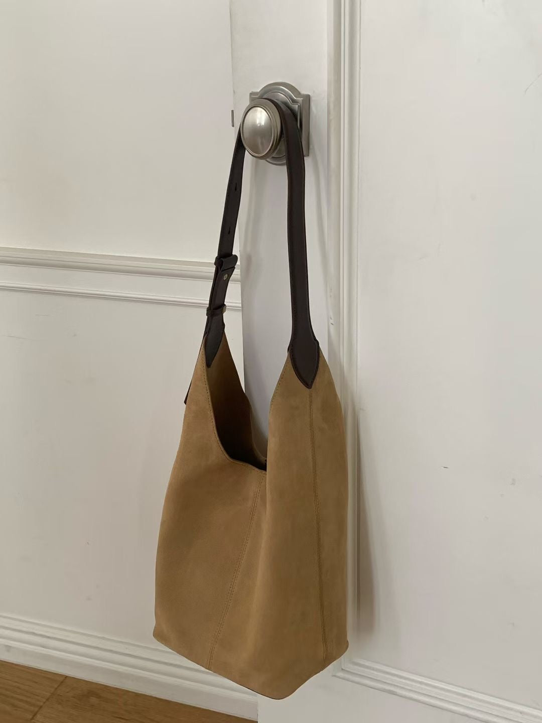 Square suede bag-3col