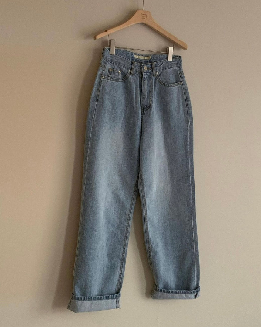 Sale s-即納 basic wide jeans