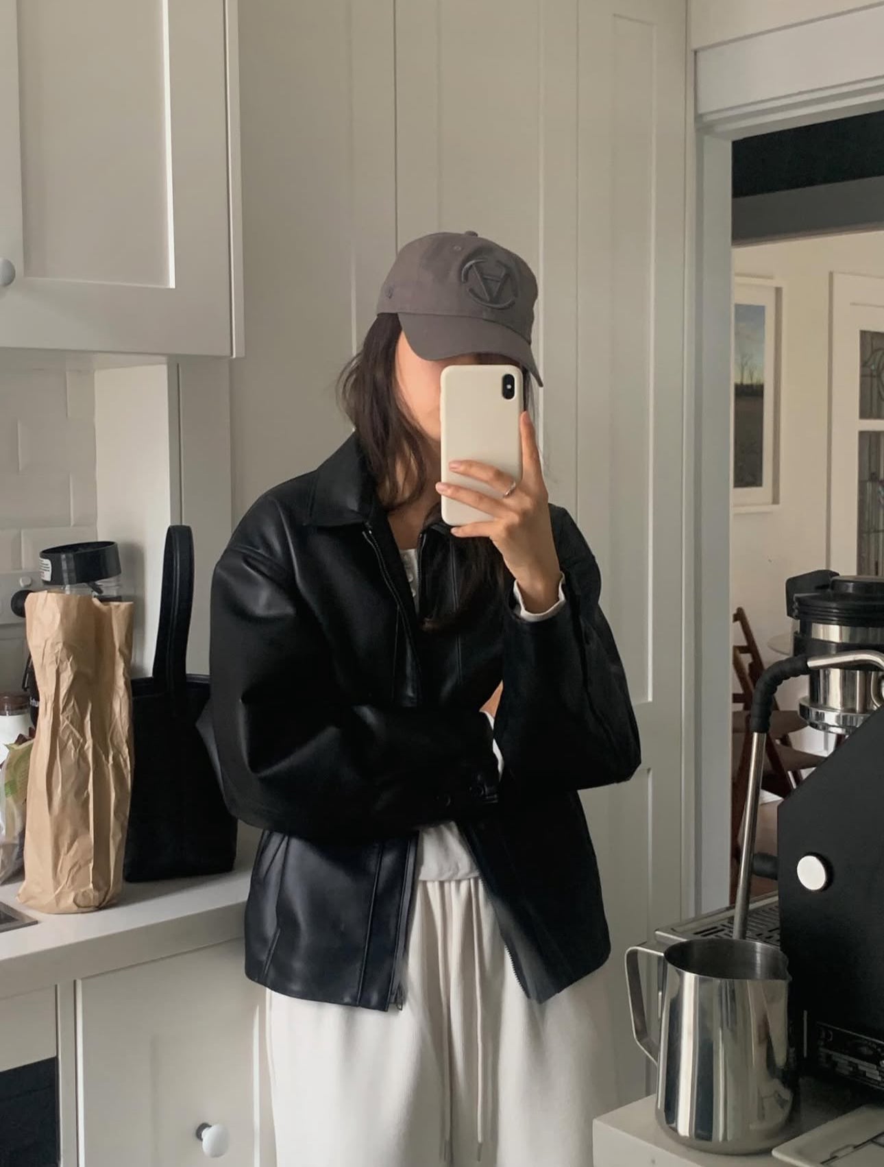 liter log leather jacket