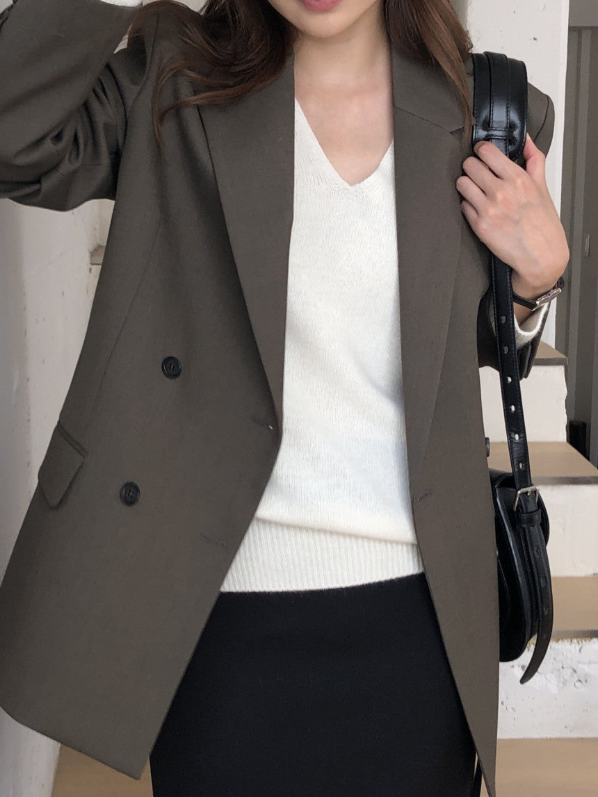 Sienna wool tailored double jacket