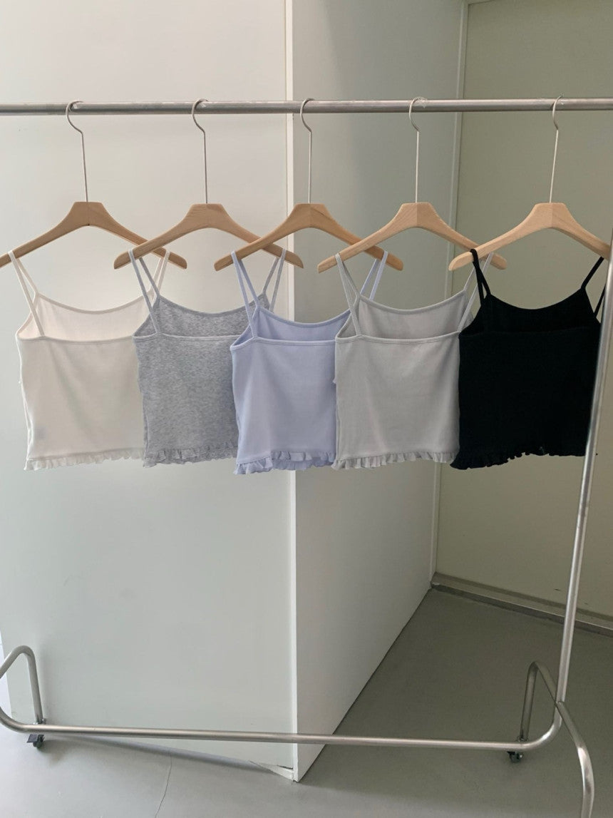 Ping pong frill sleeveless-5col