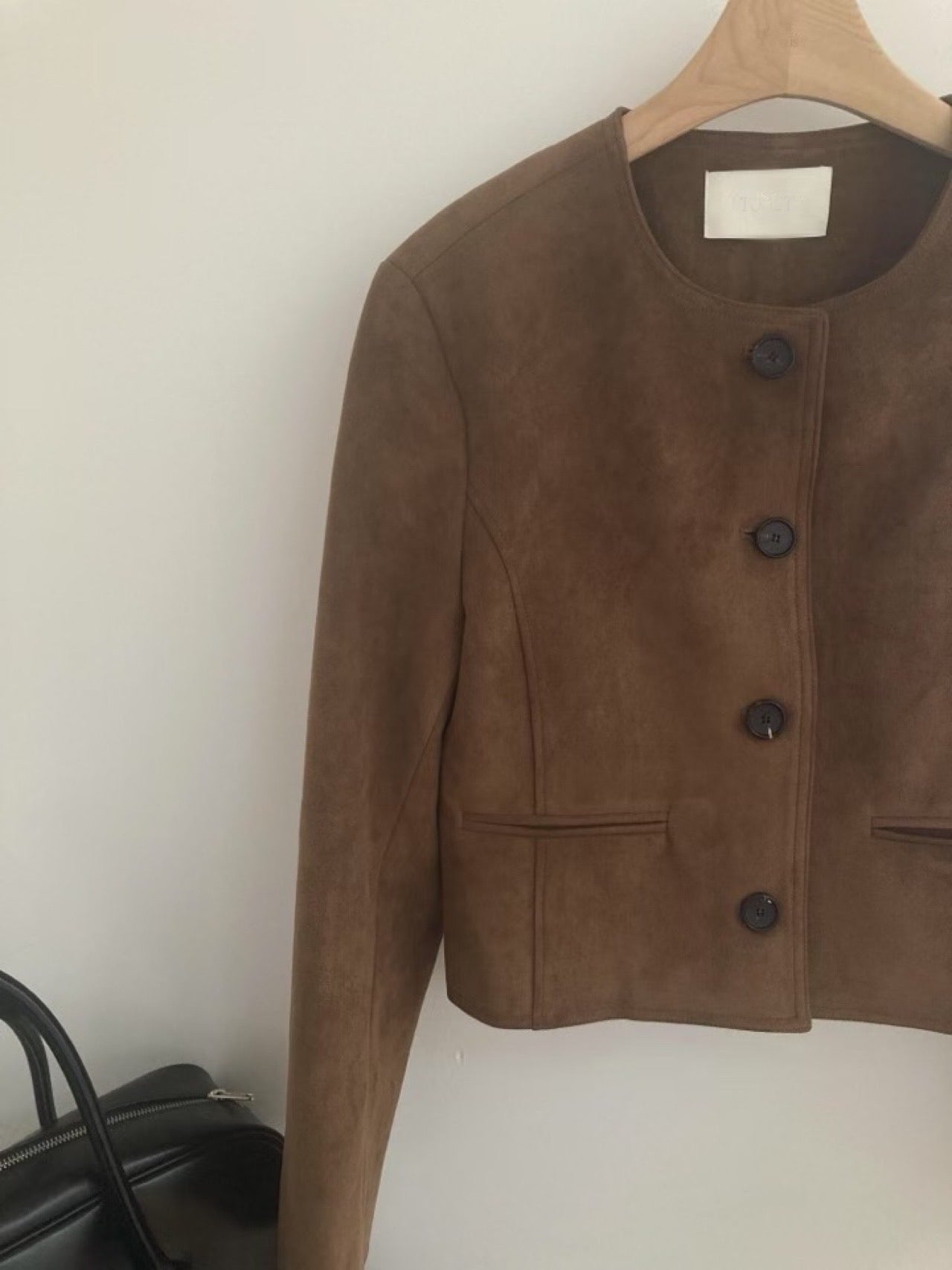 Suede round jacket