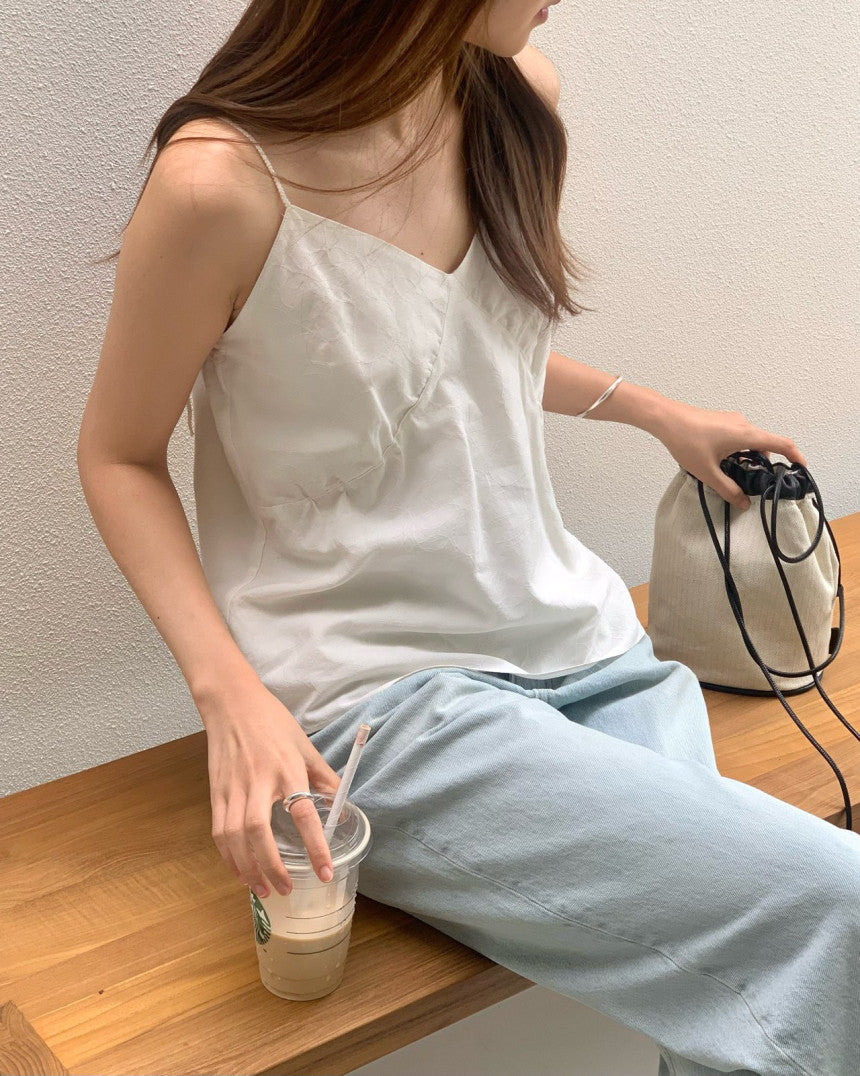 Amuse layered bustier blouse-2col
