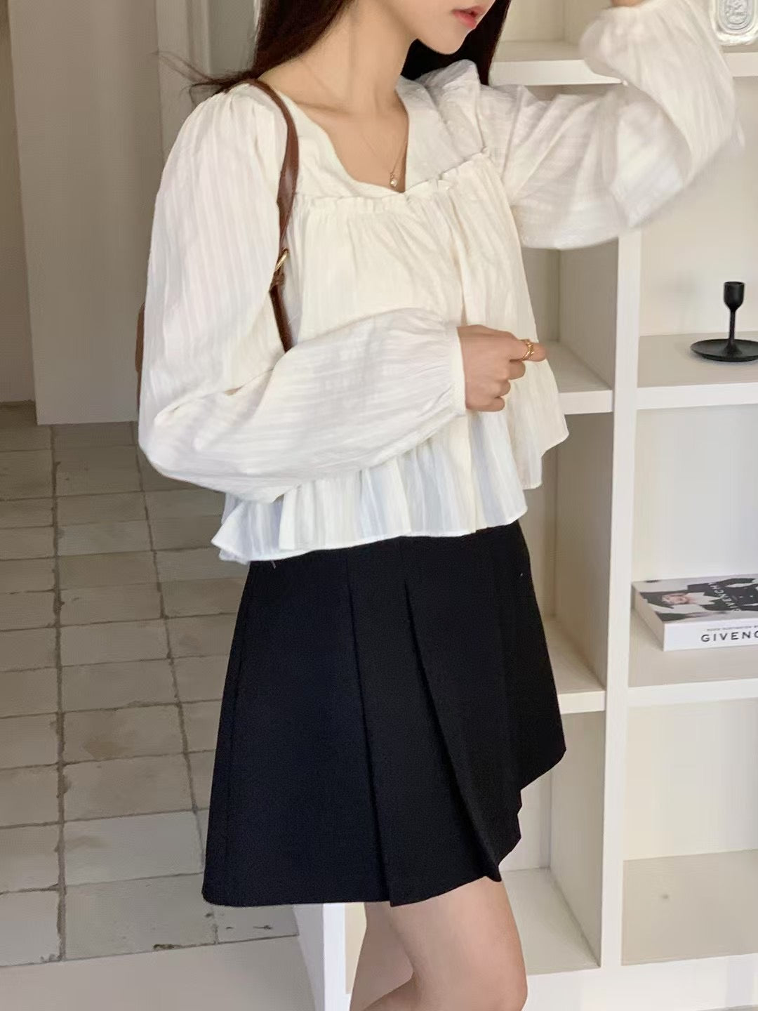 sweet lace blouse-2col